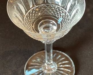 8pc St Louis France Tommy Crystal Glass Champagne/Tall Sherbet Glasses Saint 5.75inHx 4in diameter