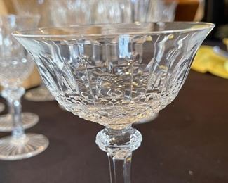 8pc St Louis France Tommy Crystal Glass Champagne/Tall Sherbet Glasses Saint 5.75inHx 4in diameter