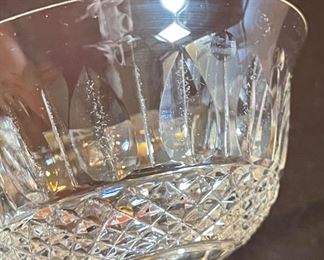 8pc St Louis France Tommy Crystal Glass Champagne/Tall Sherbet Glasses Saint 5.75inHx 4in diameter