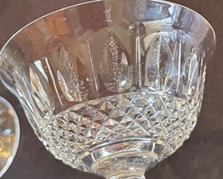 8pc St Louis France Tommy Crystal Glass Champagne/Tall Sherbet Glasses Saint 5.75inHx 4in diameter