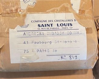 8pc St Louis France Tommy Crystal Glass Champagne/Tall Sherbet Glasses Saint 5.75inHx 4in diameter