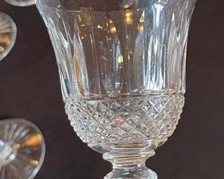 8pc St Louis France Tommy Crystal Glass Bordeaux Glasses Saint Wine Hock 6in h x 3in diameter