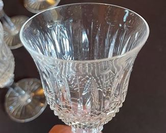 8pc St Louis France Tommy Crystal Glass Bordeaux Glasses Saint Wine Hock 6in h x 3in diameter