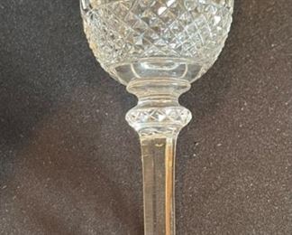 8pc St Louis France Tommy Crystal Glass Bordeaux Glasses Saint Wine Hock 6in h x 3in diameter