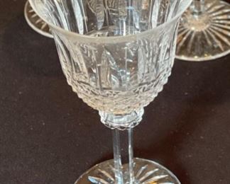 8pc St Louis France Tommy Crystal Glass Water Goblet Glasses Saint 7.25in h x 3.5in diameter