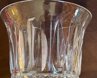 8pc St Louis France Tommy Crystal Glass Water Goblet Glasses Saint 7.25in h x 3.5in diameter