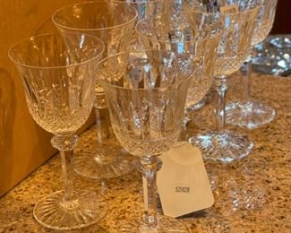 8pc St Louis France Tommy Crystal Glass Wine Hocks Glasses 6.75in h x 3.5in diameter