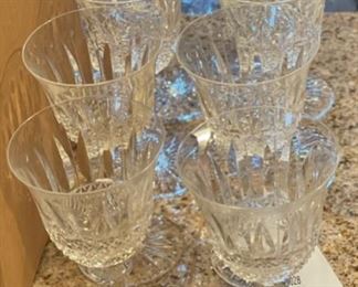 8pc St Louis France Tommy Crystal Glass Wine Hocks Glasses 6.75in h x 3.5in diameter