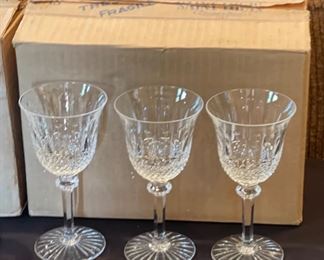 8pc St Louis France Tommy Crystal Glass Wine Hocks Glasses 6.75in h x 3.5in diameter
