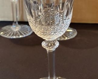 8pc St Louis France Tommy Crystal Glass Wine Hocks Glasses 6.75in h x 3.5in diameter