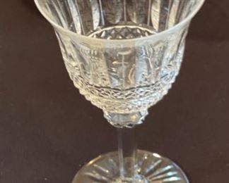 8pc St Louis France Tommy Crystal Glass Wine Hocks Glasses 6.75in h x 3.5in diameter