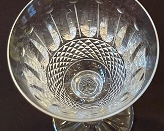 8pc St Louis France Tommy Crystal Glass Wine Hocks Glasses 6.75in h x 3.5in diameter