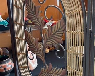 Metal 3 Panel Room Divider Screen 66in H x 51in w