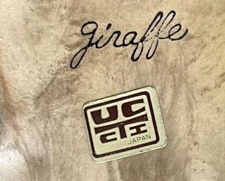 2pc Vintage UCTCI Japan Ceramic Giraffe Pair Largest; 10x8x5.5in HxWxD