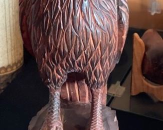 Georgetown Manor Carved Wood Falcon 23x7x8in HxWxD