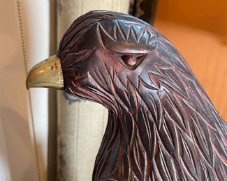 Georgetown Manor Carved Wood Falcon 23x7x8in HxWxD