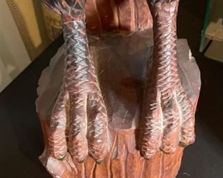 Georgetown Manor Carved Wood Falcon 23x7x8in HxWxD