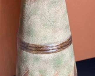 Ceramic Abalone Fish Vase 20in H x 8.5in Diameter