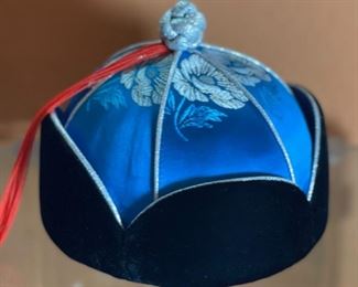 Mongolian Traditional Hat Headdress #2 6in H x 7.5in Diameter