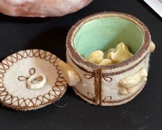 Mongolian Shagai Ankle Bones in Felt Game pieces