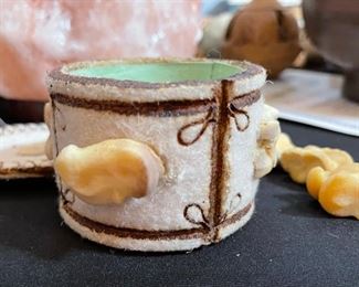 Mongolian Shagai Ankle Bones in Felt Game pieces