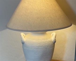 Ceramic 2 Handle Lamp Single 27in H x 21.5in Diameter
