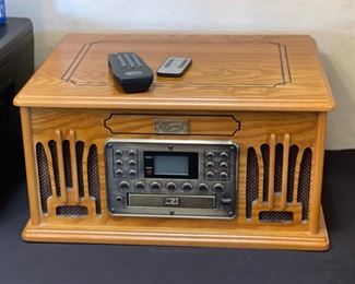 Spirit of St. Louis Record Player CD Tuner 9.75x18.5x15in HxWxD