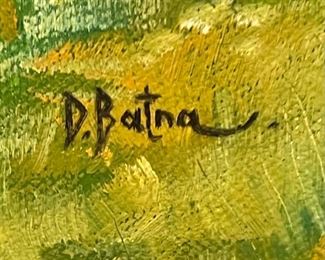 *Original* Art Batna Davaasambuu Goats on Mongolian Prairie D. Batna 19x23in