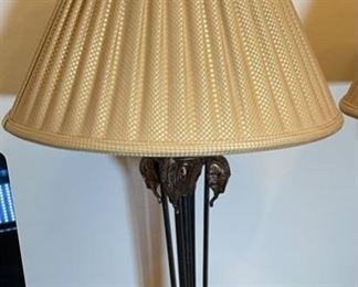 2pc Ram Head Desk Lamp PAIR 32in H x 18.5in Diameter