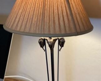 2pc Ram Head Desk Lamp PAIR 32in H x 18.5in Diameter