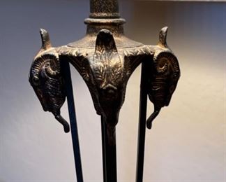 2pc Ram Head Desk Lamp PAIR 32in H x 18.5in Diameter