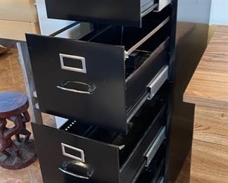 4-Drawer Metal File Cabinet 52x15x26in HxWxD