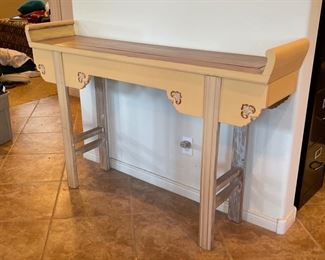 Rustic Oriental Style Accent/hallway table 39x61x14in HxWxD