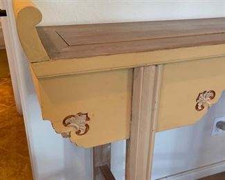 Rustic Oriental Style Accent/hallway table 39x61x14in HxWxD