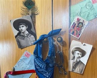 *Original* Art Donald Clapper Queen of Hearts Oil Painting Trompe l’Oeil Wild West Annie Oakley & Buffalo Bill Art: 18x24in