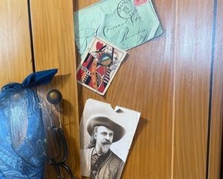 *Original* Art Donald Clapper Queen of Hearts Oil Painting Trompe l’Oeil Wild West Annie Oakley & Buffalo Bill Art: 18x24in