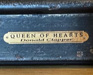 *Original* Art Donald Clapper Queen of Hearts Oil Painting Trompe l’Oeil Wild West Annie Oakley & Buffalo Bill Art: 18x24in