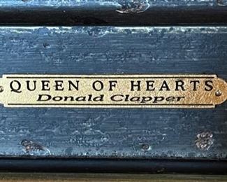 *Original* Art Donald Clapper Queen of Hearts Oil Painting Trompe l’Oeil Wild West Annie Oakley & Buffalo Bill Art: 18x24in