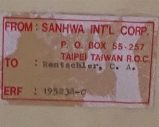 2pc Chinese Hand Painted Pedestals PAIR 17x16x16in HxWxD