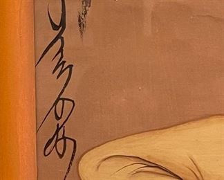 *Original* Art Man with Bow Painting 16.5 x14.5