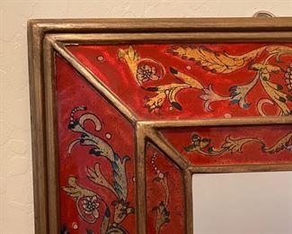 Cajamarca Mirror Reverse Painted Glass 20.5 x 16.5 x 2.5 HxWxD