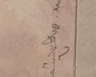 *Original* Art Man Smoking Pipe Watercolor 19.5 x 16.5