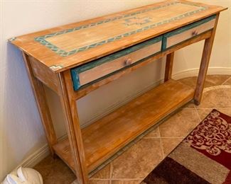 Hand Painted Hallway Sofa Table Southwest 29x47x16in HxWxD