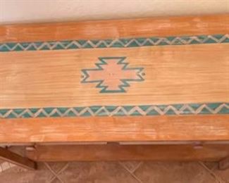 Hand Painted Hallway Sofa Table Southwest 29x47x16in HxWxD