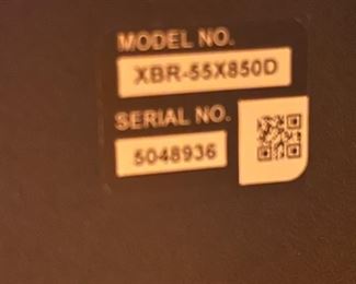 SONY 55in 4k Ultra HD Smart TV XBR-55X850D High Dynamic Range 28x48x3in HxWxD