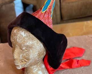 Mongolian Traditional Hat Headdress #3 13x10x12in HxWxD