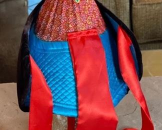 Mongolian Traditional Hat Headdress #3 13x10x12in HxWxD