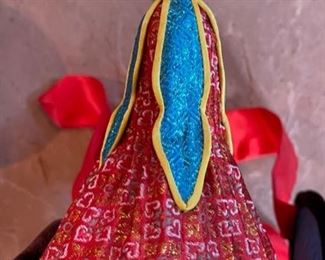 Mongolian Traditional Hat Headdress #3 13x10x12in HxWxD