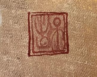 *Original* Art Mongolian Duo Painting on Canvas Frame: 17x14in