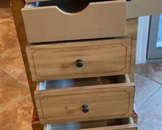 Hand Painted Jewelry Cabinet 40x16x30.5in HxWxD